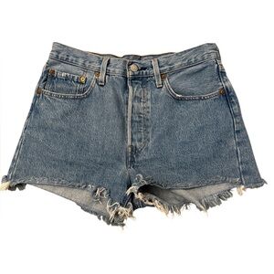 Levi's 501 denim jean shorts. Size 26. Button fly.